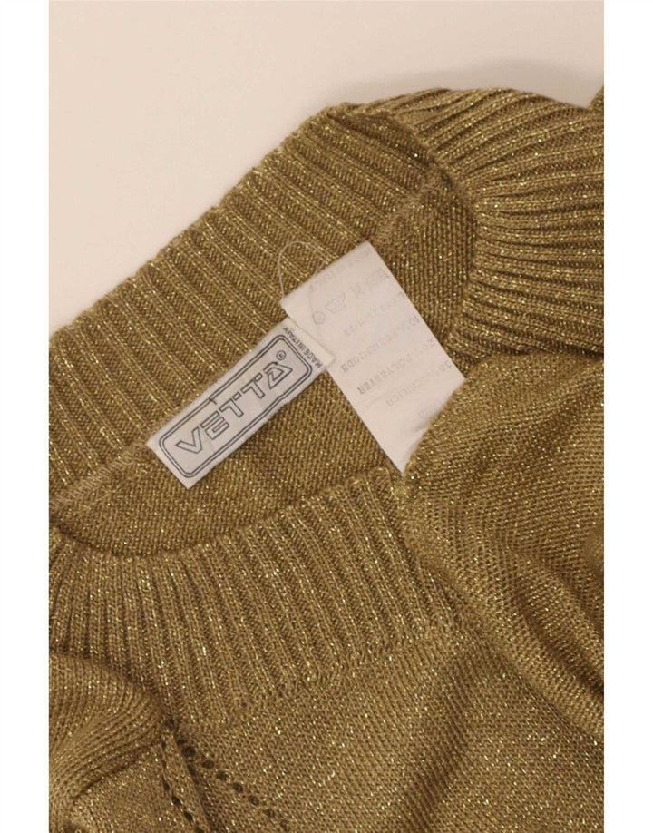 Vetta Damen-Pullover mit U-Boot-Ausschnitt, IT 44, mittlere Khaki-Wolle