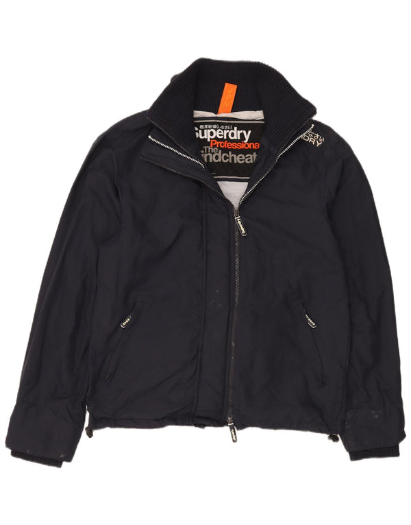 SUPERDRY Herren The Windcheater Graphic Regenjacke UK 40 Large Marineblau