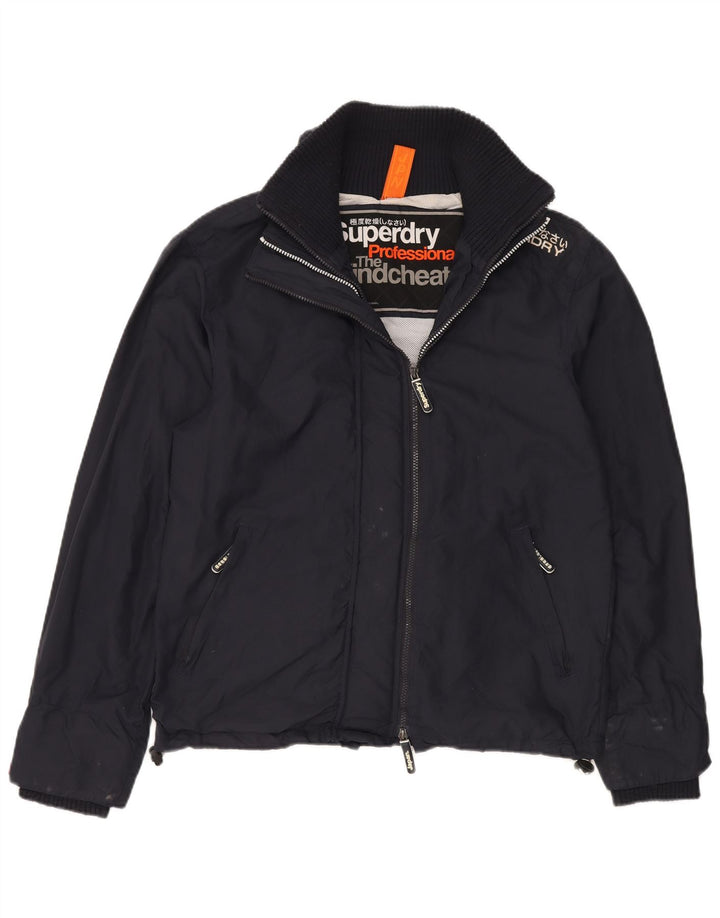 SUPERDRY Herren The Windcheater Graphic Regenjacke UK 40 Large Marineblau