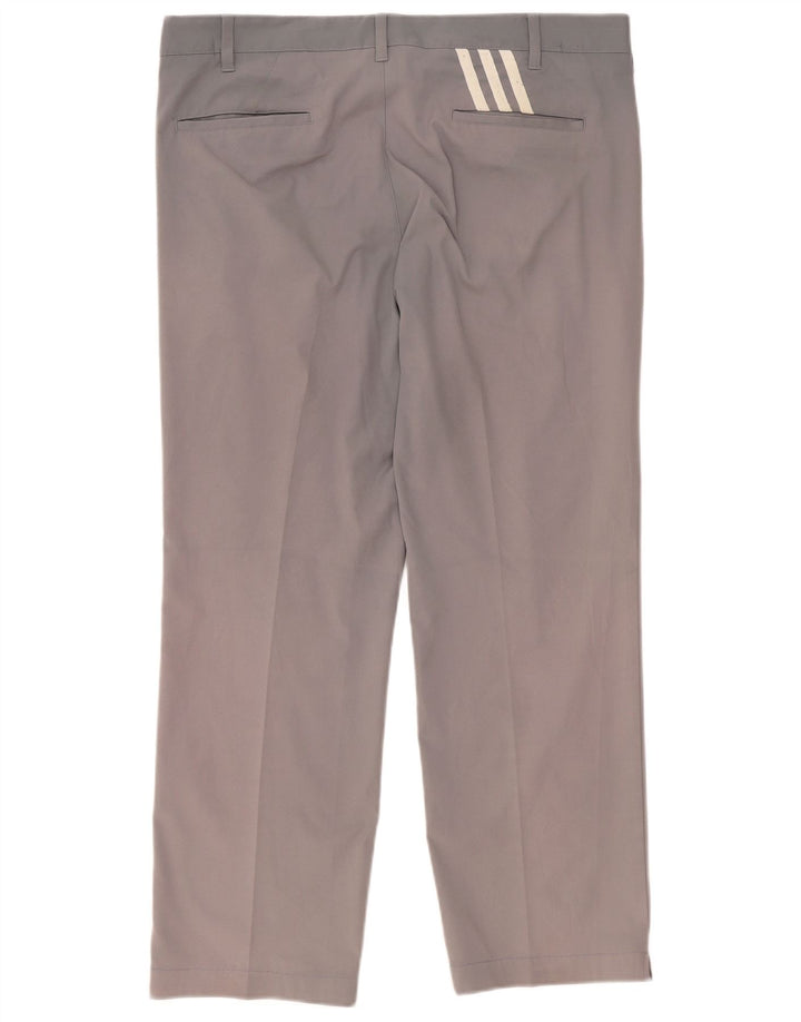 Adidas Herren Straight Chino Hose W38 L29 Grau Polyester