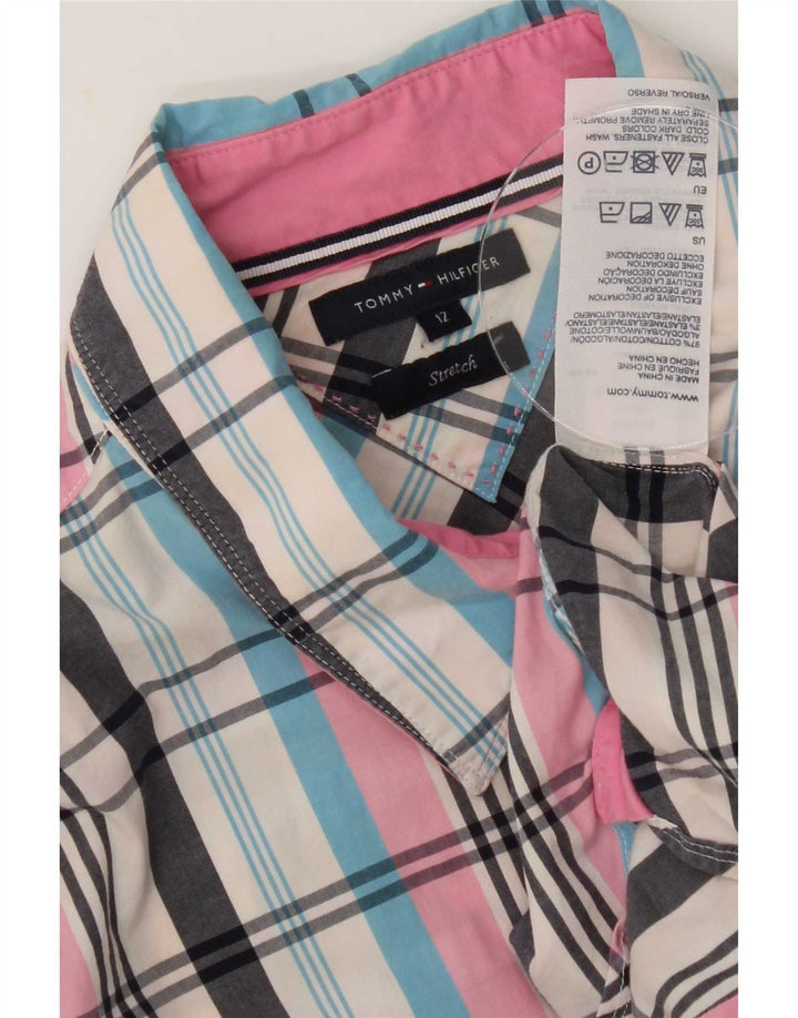 Tommy Hilfiger Damen-Hemd, US 12, groß, mehrfarbig, kariert, Baumwolle