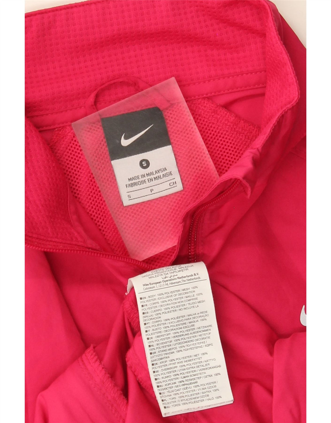 NIKE Damen-Trainingsanzug-Top-Jacke, UK 10, Größe S, rot, Polyester