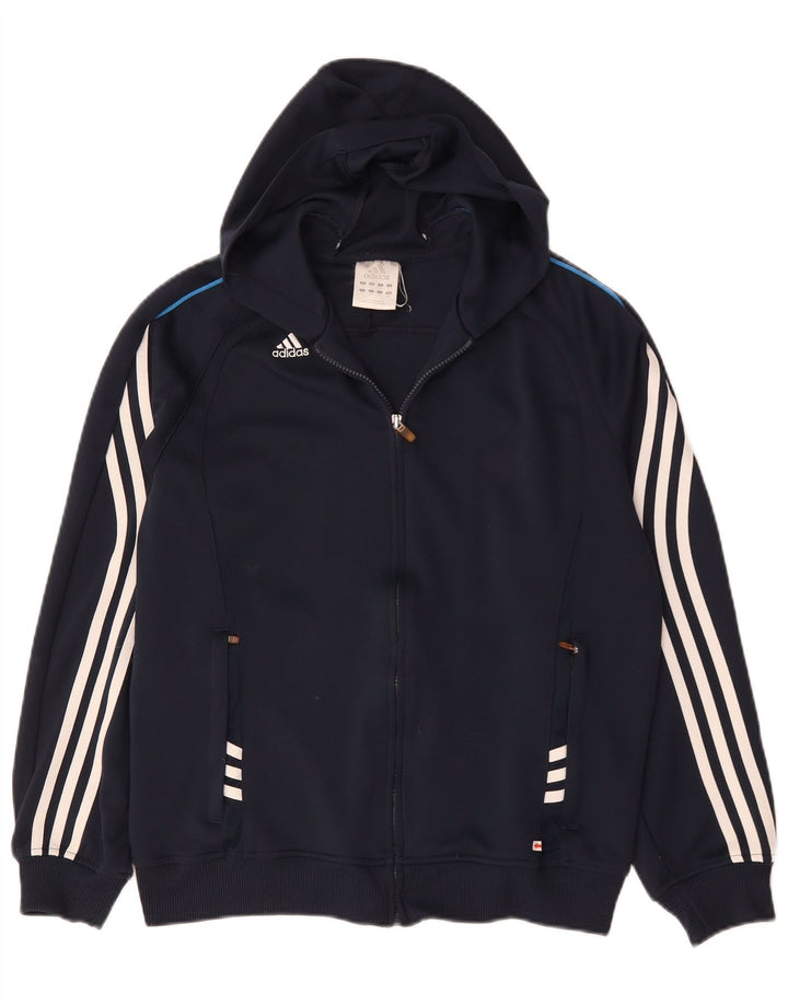 Adidas Herren Climalite Zip Hoodie Pullover Small Marineblau Polyester