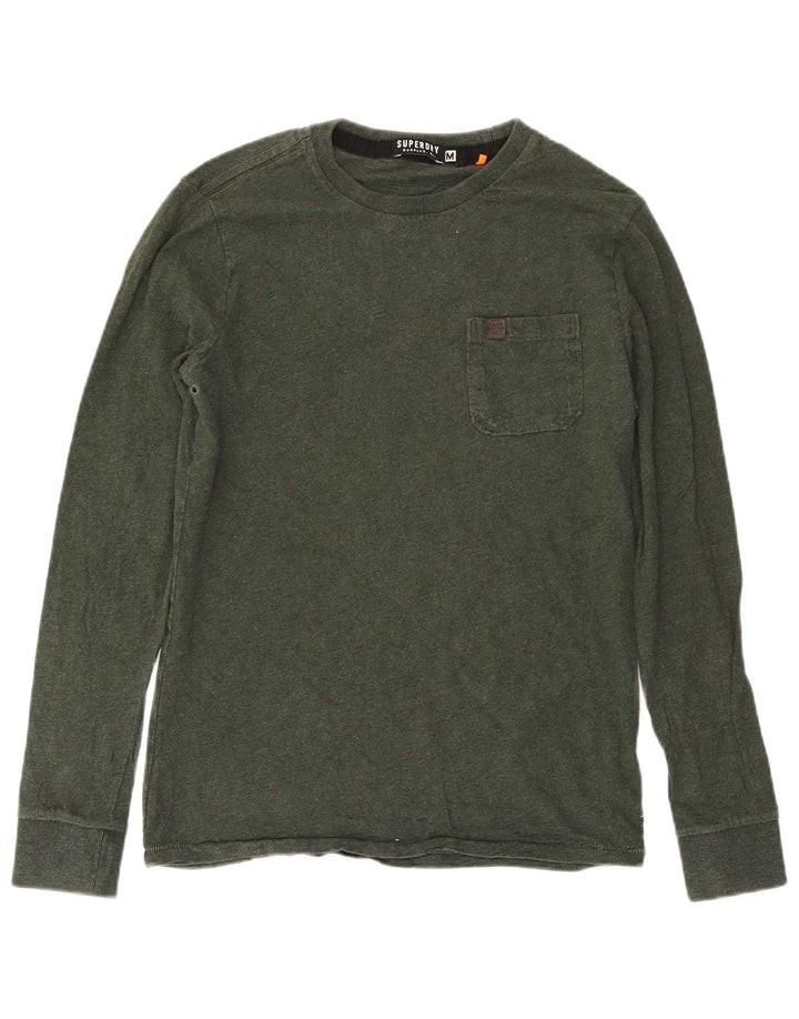 SUPERDRY Herren Top Langarm Mittelgrün