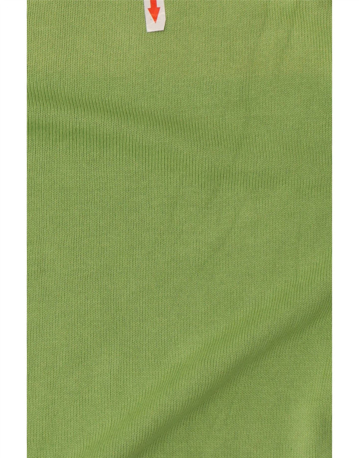 Zara Herren-Pullover mit Rundhalsausschnitt, groß, grüne Baumwolle