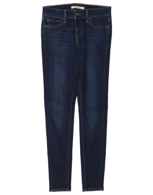 Levi's Damen 710 Super Skinny Jeans W25 L28 Marineblaue Baumwolle