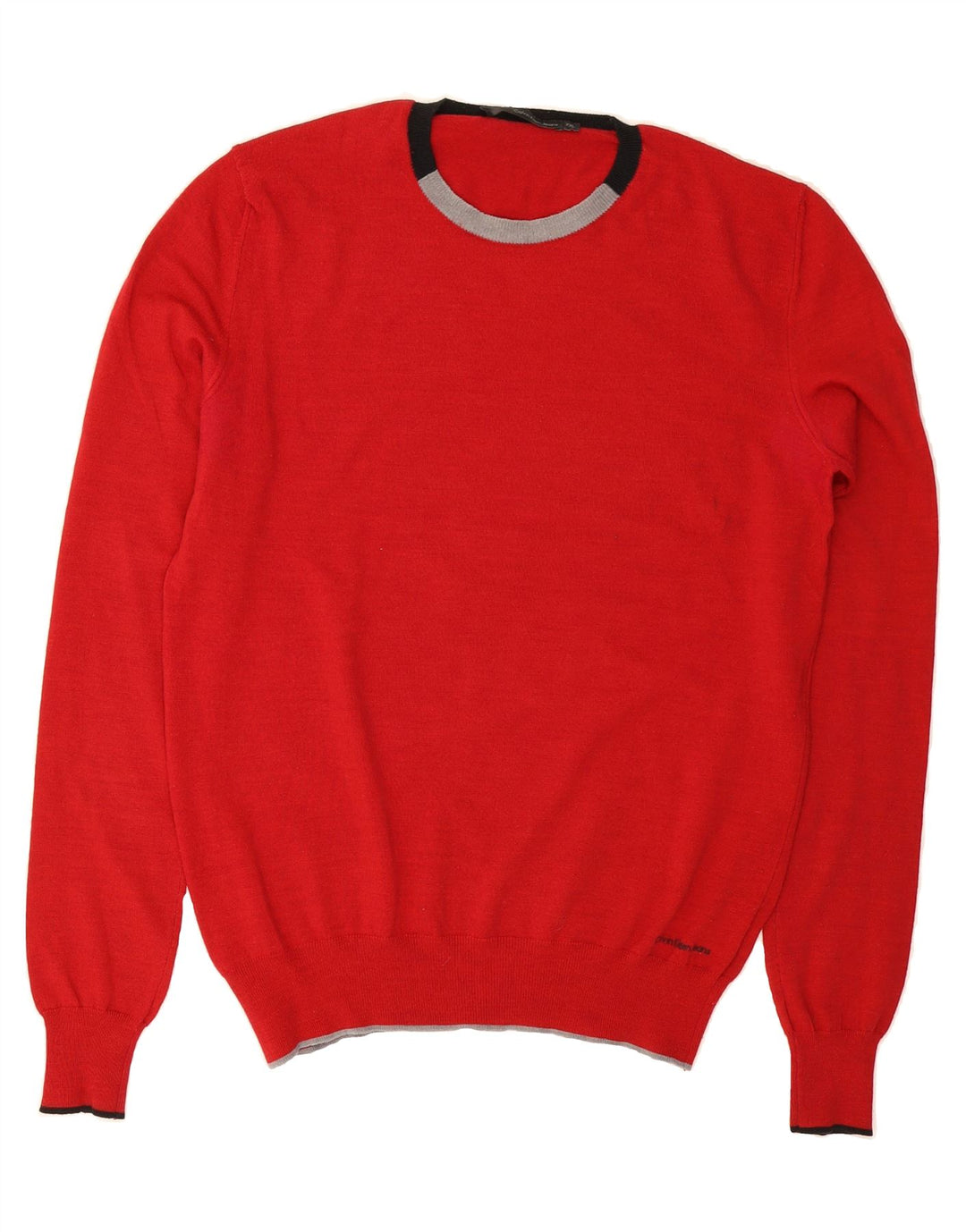 CALVIN KLEIN JEANS Mens Crew Neck Jumper Sweater 2XL Red Wool Vintage Calvin Klein Jeans and Second-Hand Calvin Klein Jeans from Messina Hembry 