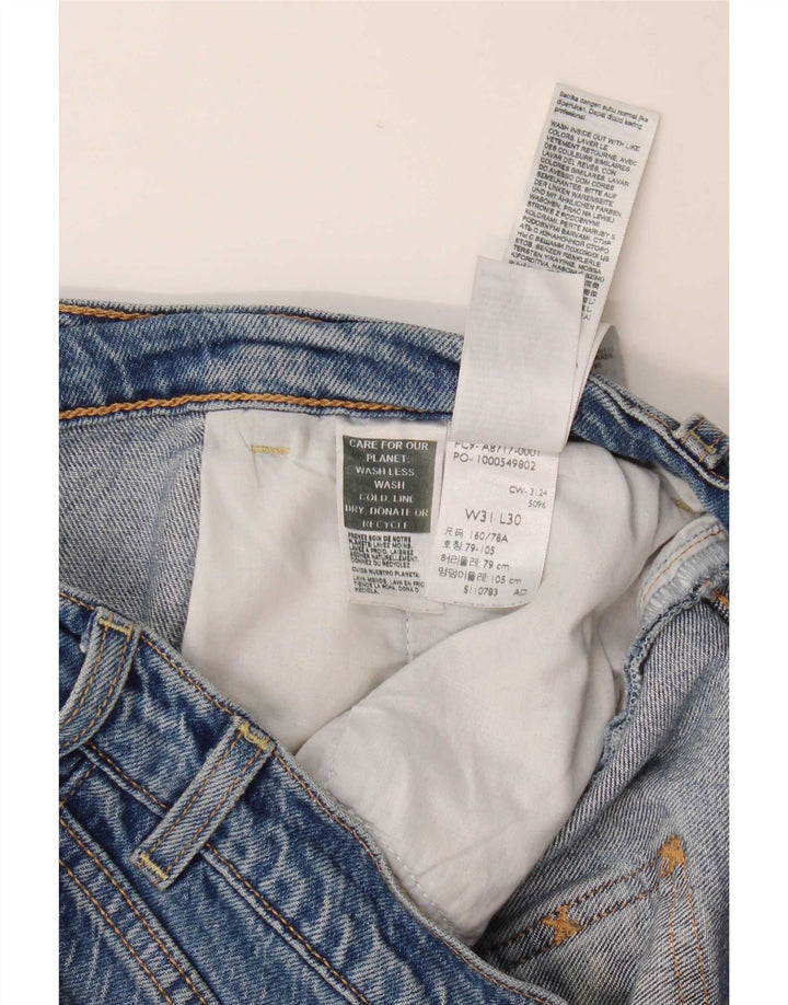 Levi's Damen Ribcage Bell Flared Jeans W31 L30 Blaue Baumwolle