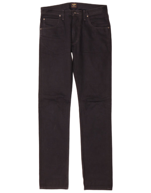 Lee Herren 101 Rider Slim Jeans W31 L34 Schwarze Baumwolle