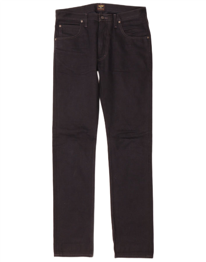 Lee Herren 101 Rider Slim Jeans W31 L34 Schwarze Baumwolle