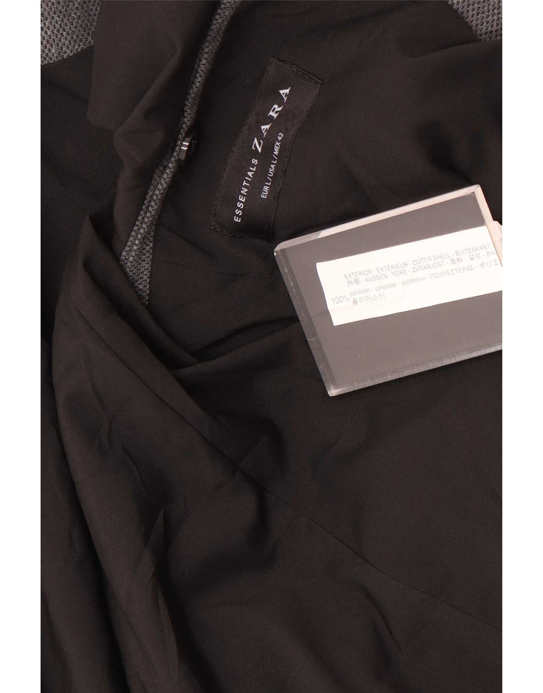 Zara Herren 2-Knopf-Blazerjacke UK 40 Large Grau Polyester