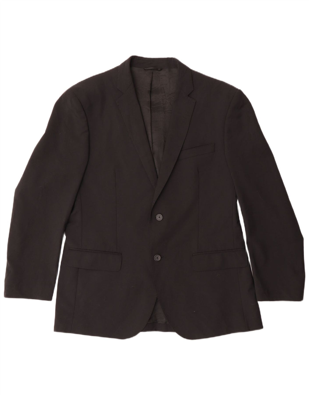 Calvin Klein Herren 2-Knopf-Blazerjacke IT 52 XL Schwarz Polyester