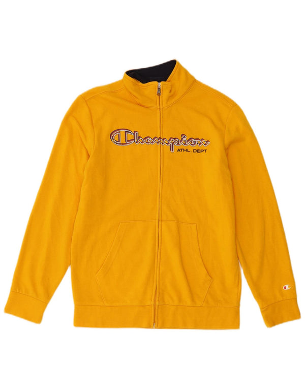 Champion Jungen-Trainingsanzugoberteil mit Grafik, 11–12 Jahre, Größe L, Gelb