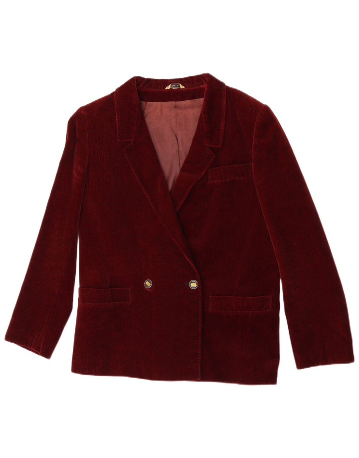 Confezioni Di Lusso Damen Zweireihige Blazerjacke IT 44 Medium Burgu