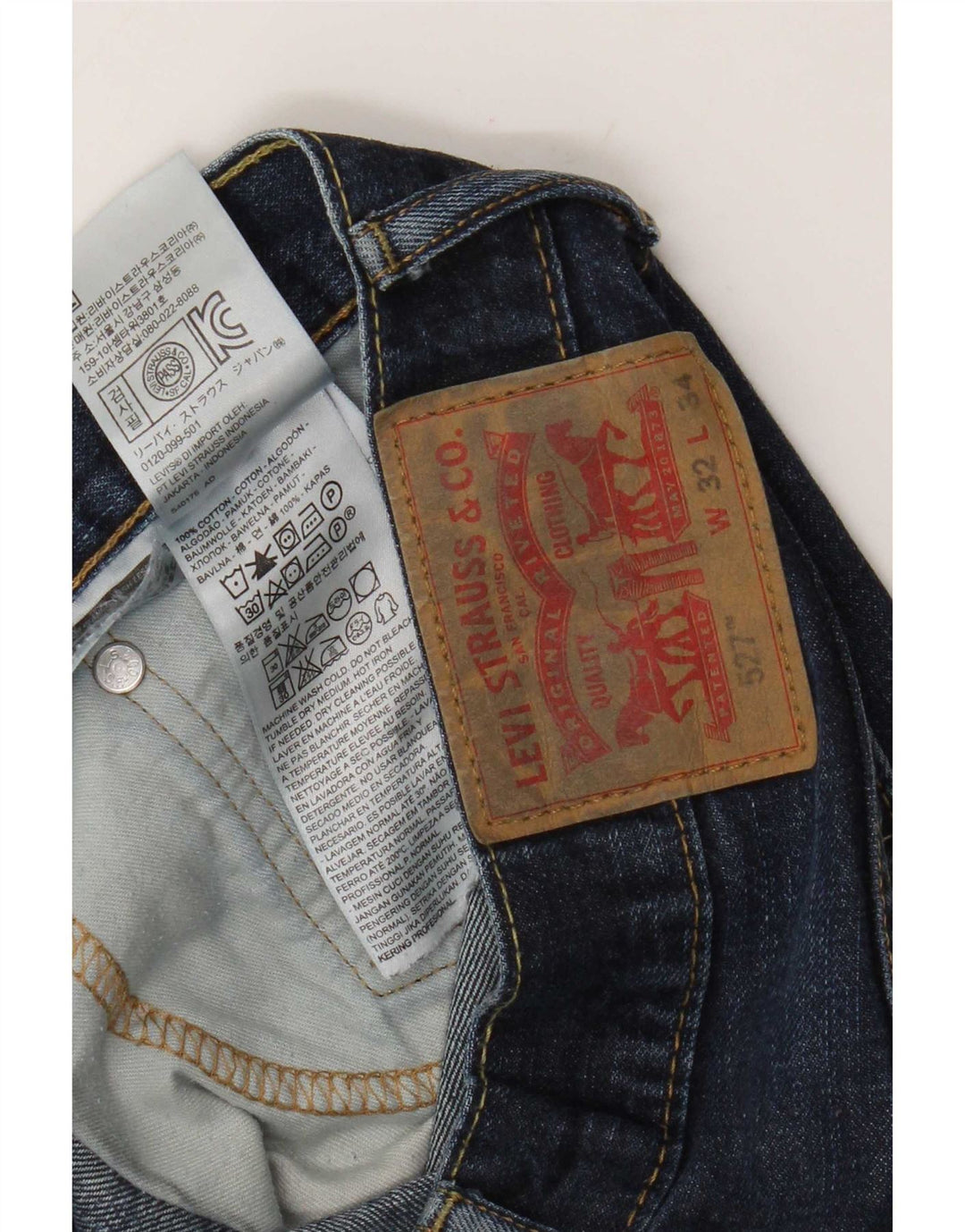 Levi's Herren Bootcut Jeans W32 L28 Blaue Baumwolle