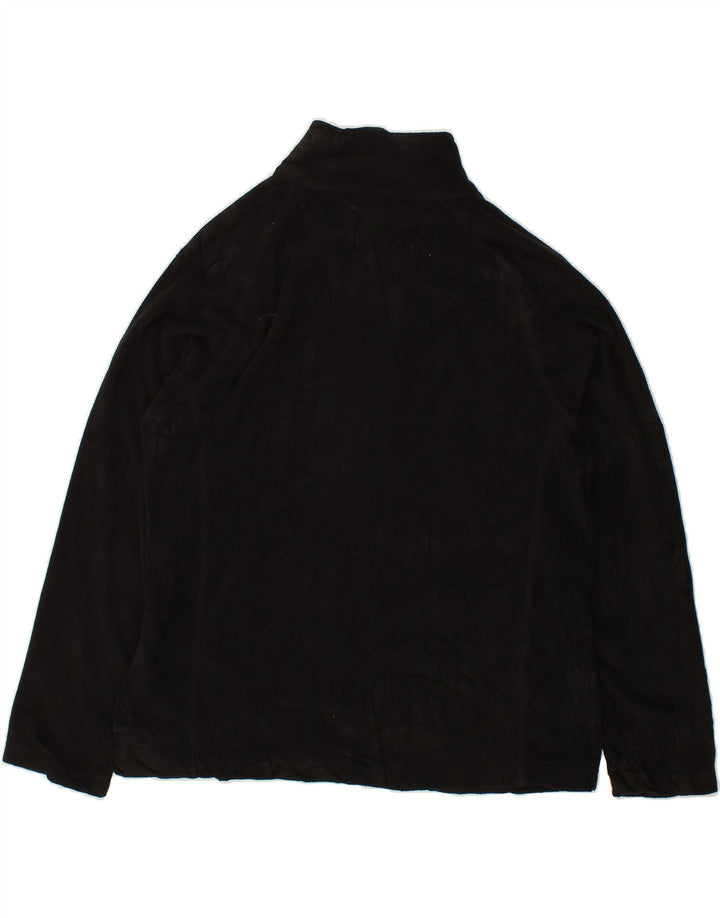 REEBOK Womens Fleece Jacket UK 18 XL Black Polyester Vintage Reebok and Second-Hand Reebok from Messina Hembry 