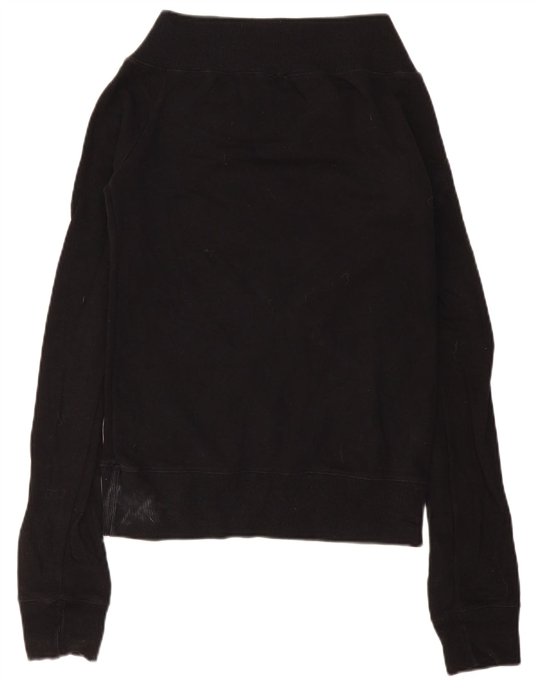 Fiorucci Damen Grafik-Sweatshirt-Pullover UK 10 Small Schwarz Baumwolle