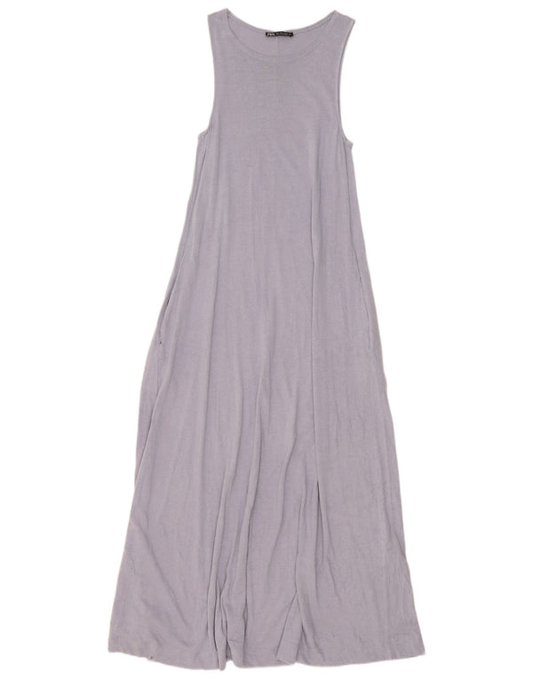 Ärmelloses Maxikleid für Damen von Zara, Größe S, Blau, Baumwolle
