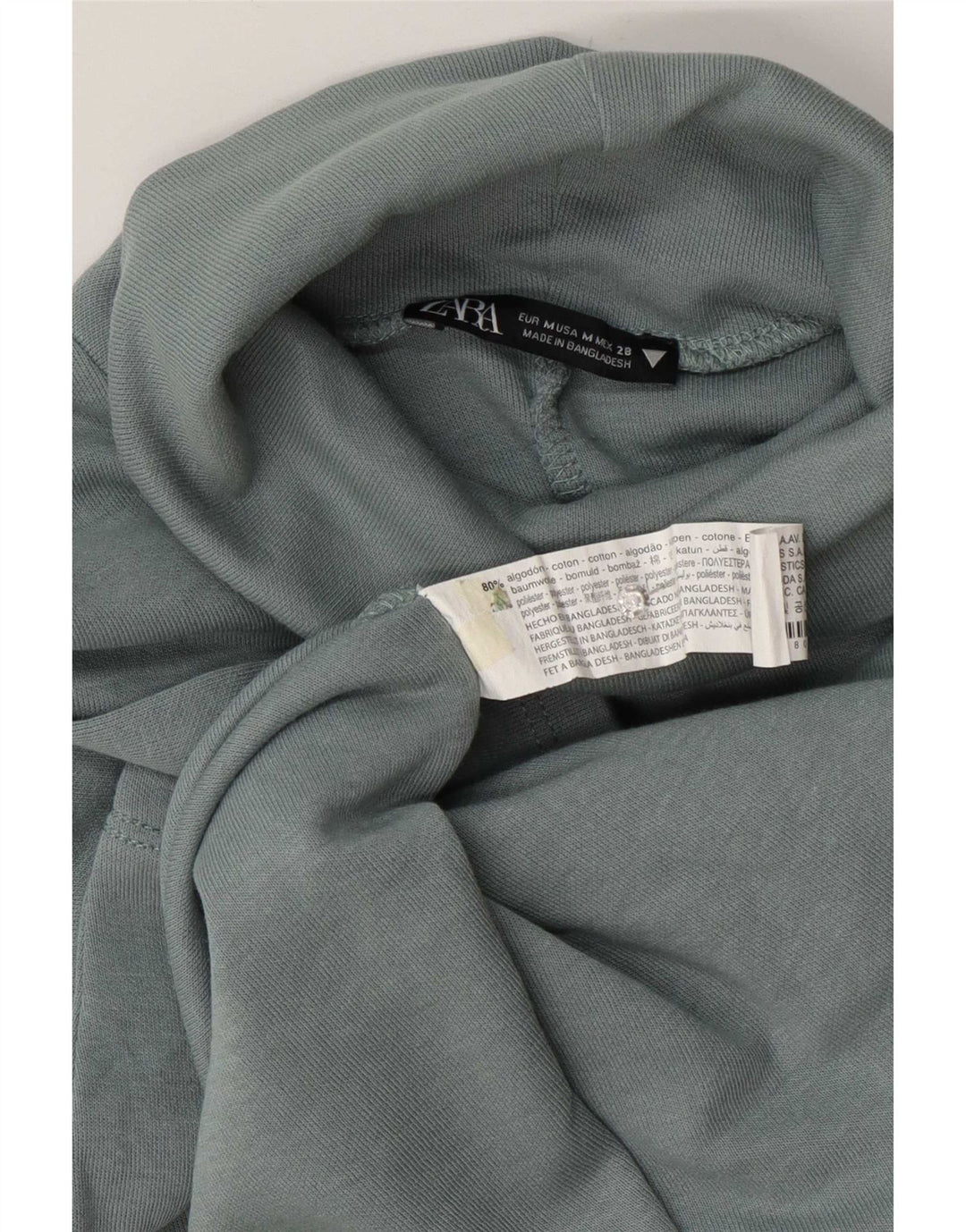 Zara Damen-Etuikleid mit 1/2-Ärmeln, UK-Größe 14, mittelblaue Baumwolle