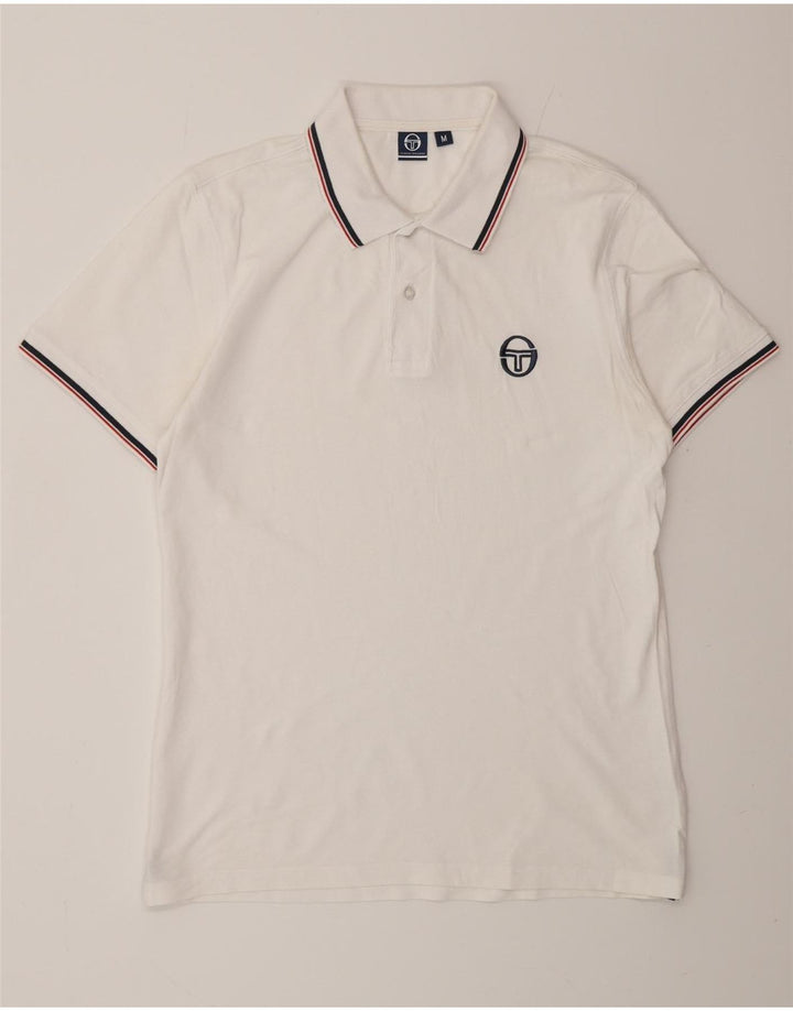 SERGIO TACCHINI Herren-Poloshirt aus mittelweißer Baumwolle