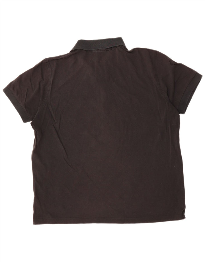 HUGO BOSS Herren Poloshirt Große schwarze Baumwolle
