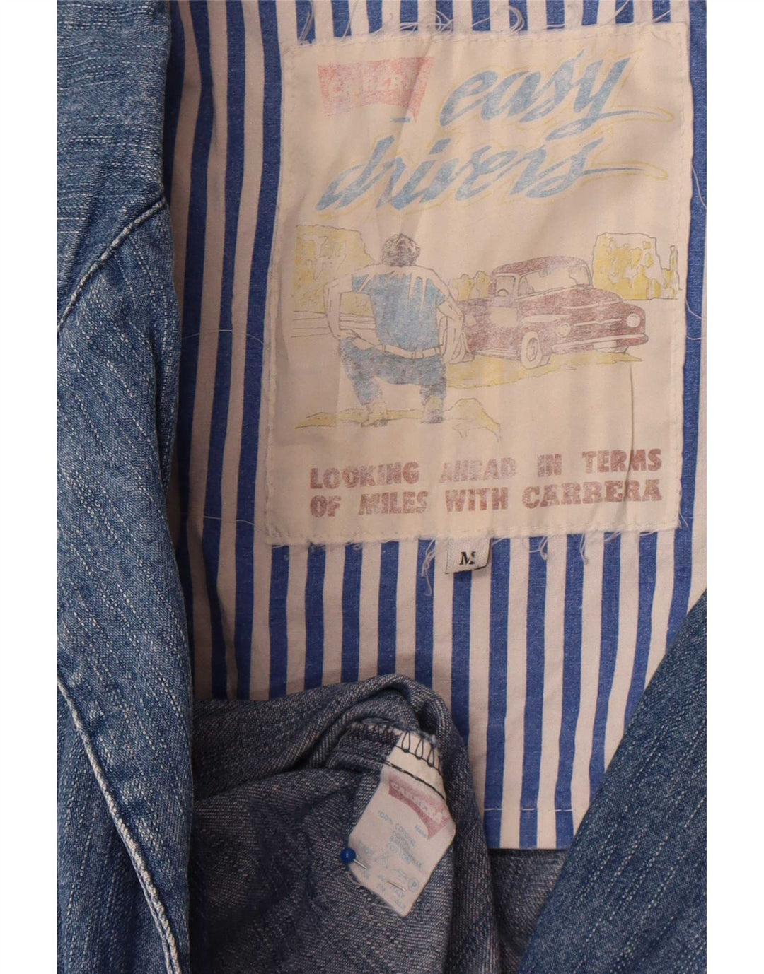 Carrera Herren-Jeansblazer mit 2 Knöpfen, UK 38, mittelblaue Baumwolle