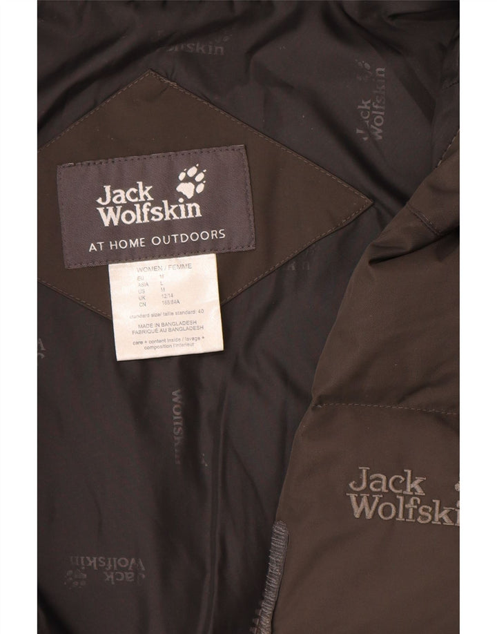 Jack Wolfskin Damen Wattierte Jacke mit Kapuze UK 12/14 Mittelbraunes Polyamid