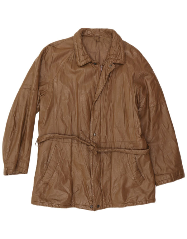 Vintage Herren Lederjacke IT 52 XL Braun