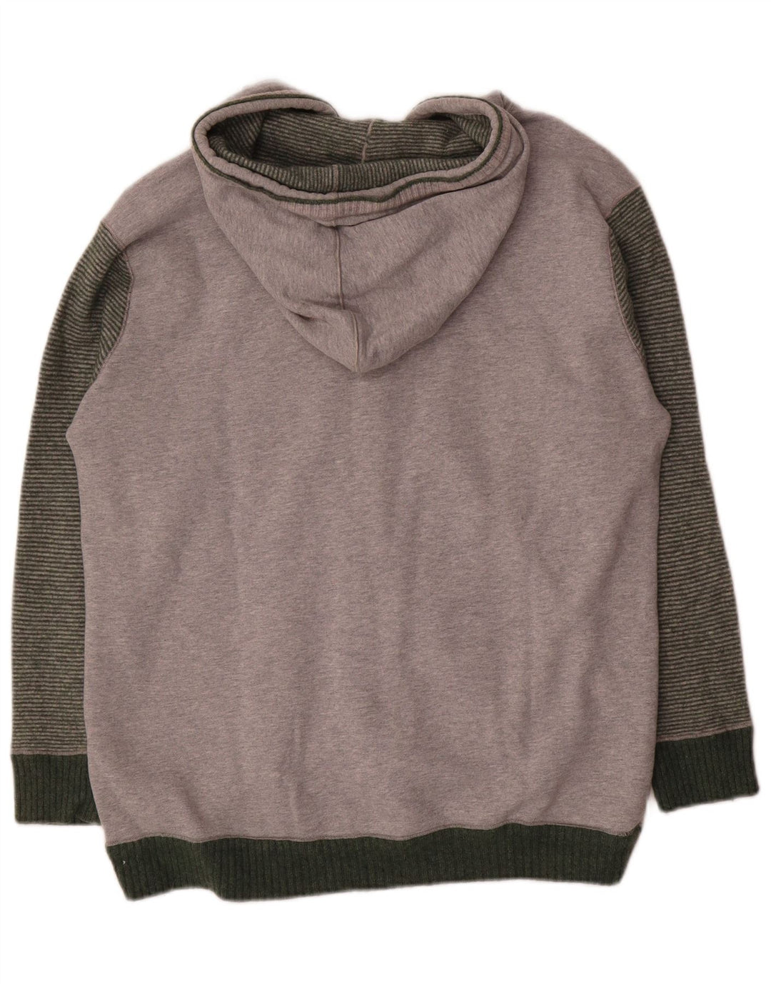 Kappa Herren-Kapuzenpullover mit Reißverschluss, groß, graue Farbblock-Wolle