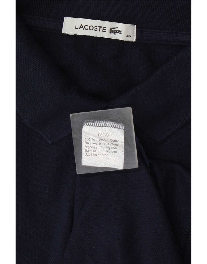 Lacoste Damen Poloshirt Größe 46 XL Marineblaue Baumwolle