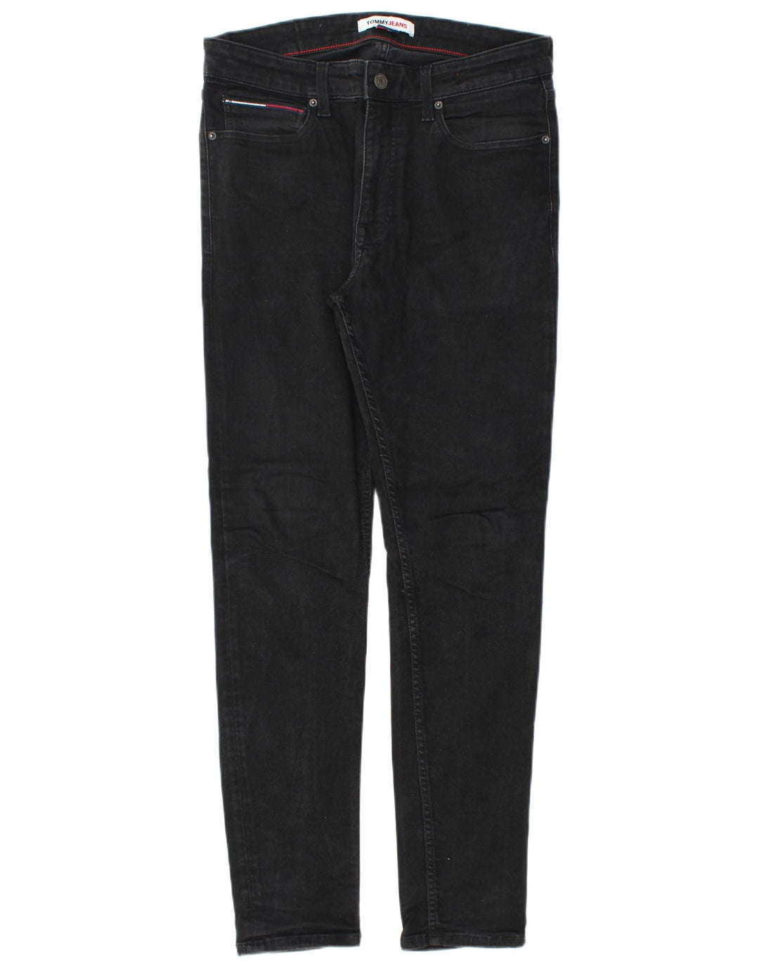 Tommy Hilfiger Herren Slim Jeans W32 L32 Schwarz Baumwolle