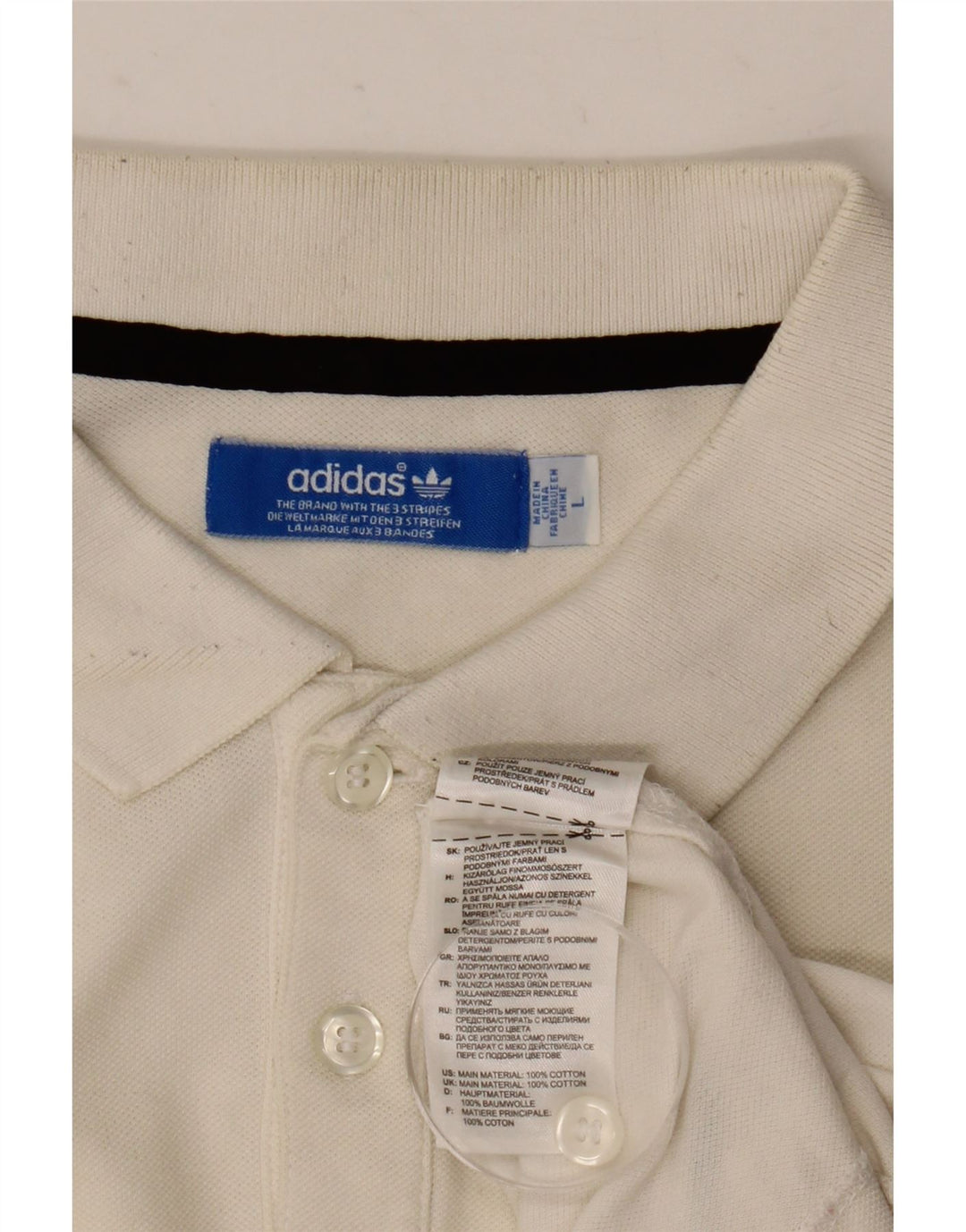 Adidas Herren Poloshirt Große weiße Baumwolle