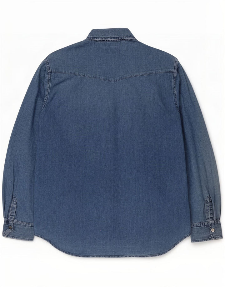Trussardi Jeans Herren Jeanshemd Mittelblaue Baumwolle