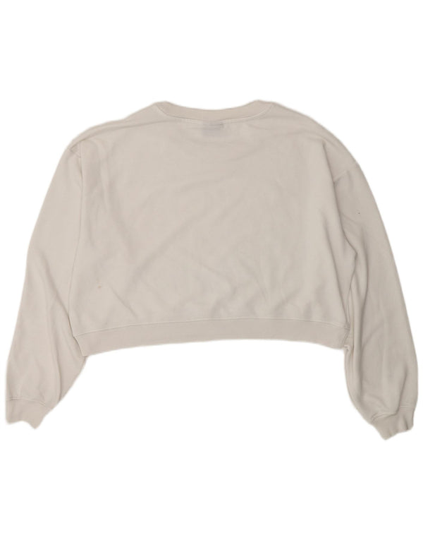 Freddy Damen Crop Oversized Sweatshirt Pullover UK 14 Mittelweiß