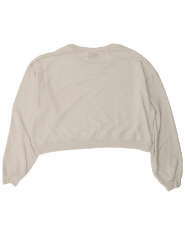 Freddy Damen Crop Oversized Sweatshirt Pullover UK 14 Mittelweiß