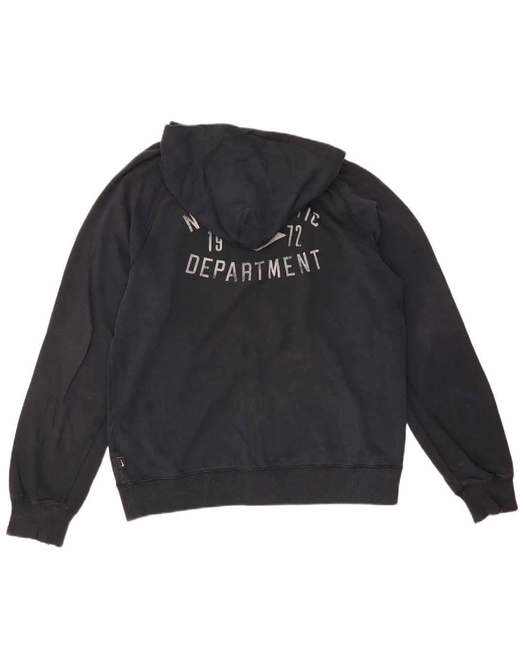 Nike Herren-Kapuzenpullover mit grafischem Reißverschluss, mittelmarineblaue Baumwolle