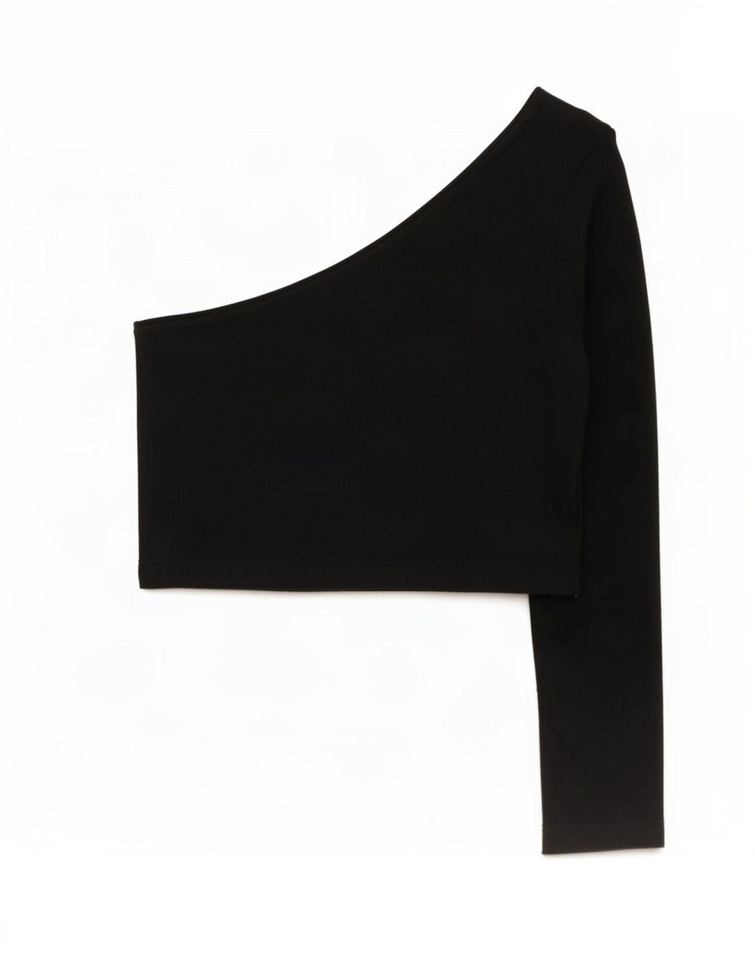 Zara Damen One Shoulder Crop Top UK 8 Small Schwarz