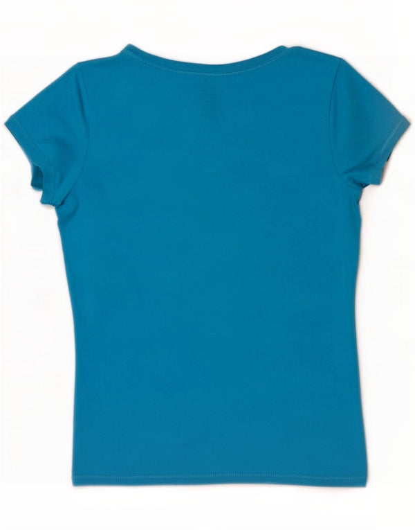 U.S. Polo Assn. Damen T-Shirt Top UK 14 Mittelblaue Baumwolle