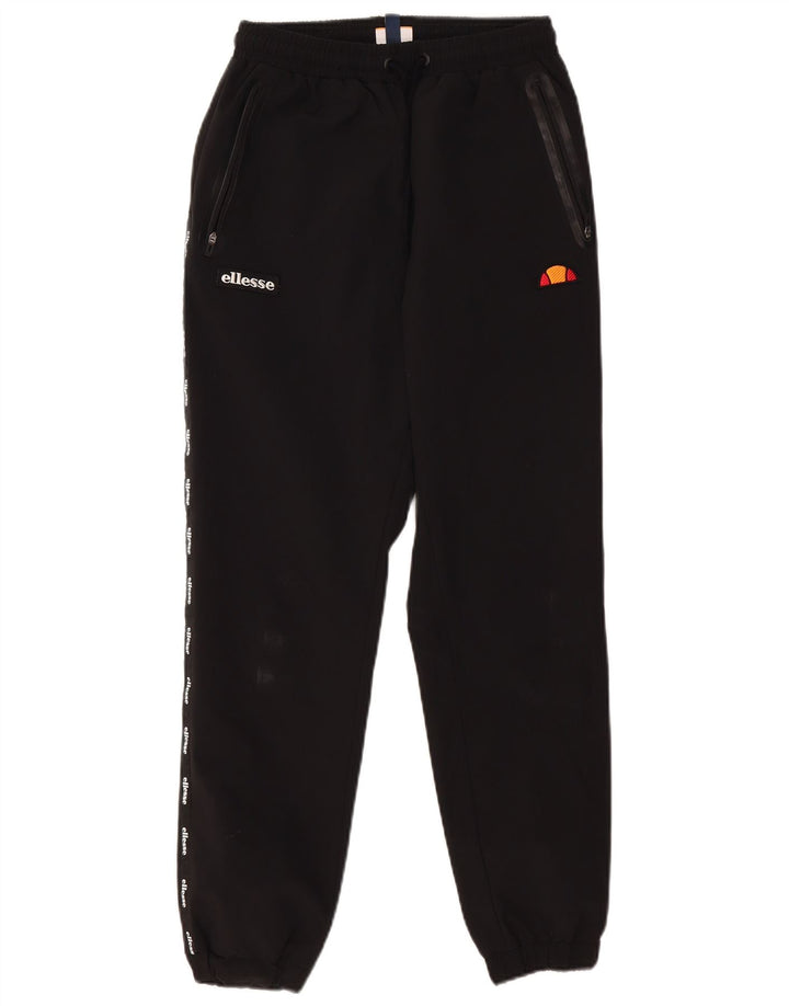 Ellesse Herren-Trainingsanzughose mit Grafik, Größe S, Schwarz, Polyester