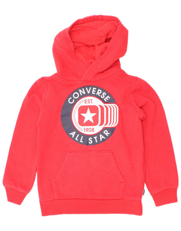 Converse Kapuzenpullover mit Grafik für Jungen, 3–4 Jahre, rote Baumwolle