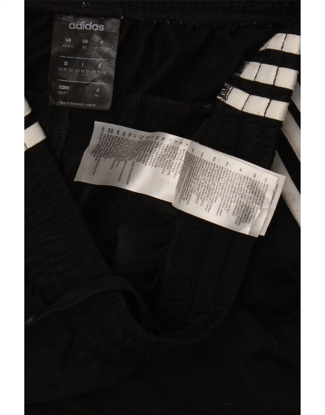 ADIDAS Damen Trainingshose UK 4/6 XS Schwarz Polyester