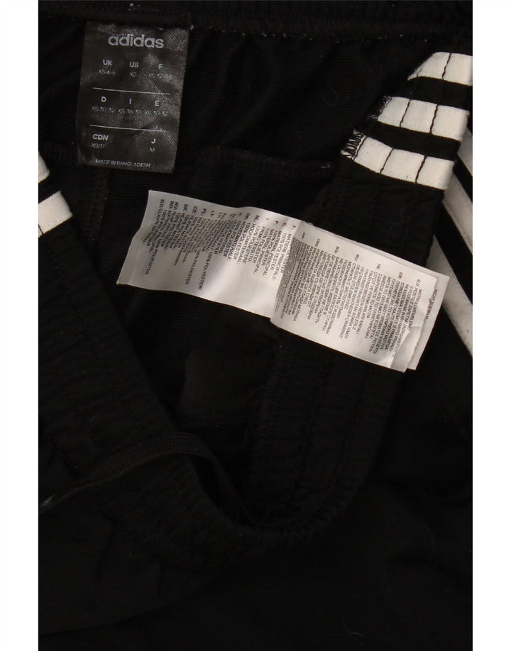 ADIDAS Damen Trainingshose UK 4/6 XS Schwarz Polyester