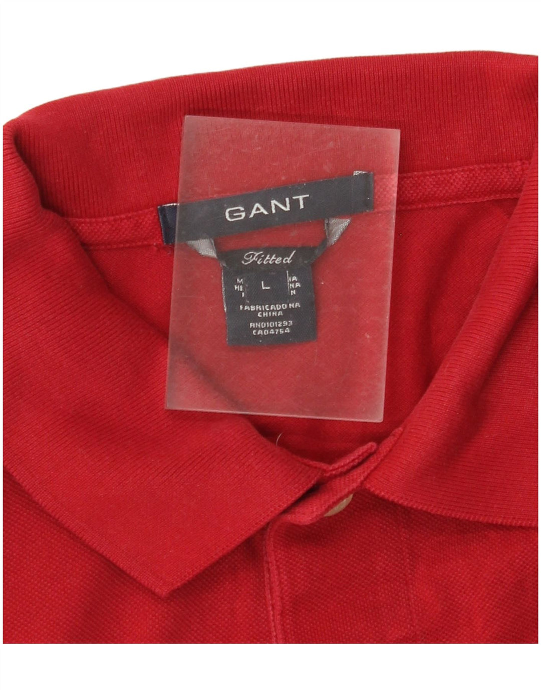 GANT Tailliertes Poloshirt für Herren, groß, aus roter Baumwolle