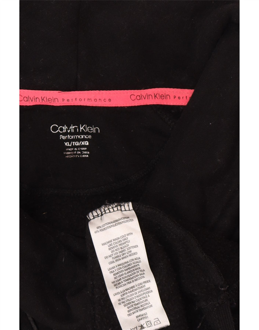 Calvin Klein Damen Performance Graphic Sweatshirt Pullover UK 18 XL Schwarz