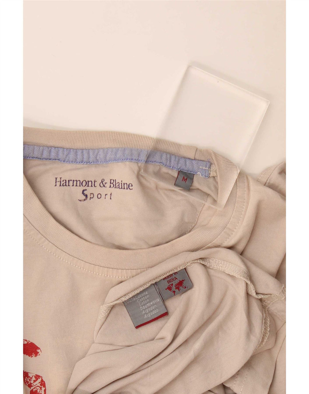 Harmont & Blaine Herren-T-Shirt mit Grafik, mittelweiße Baumwolle