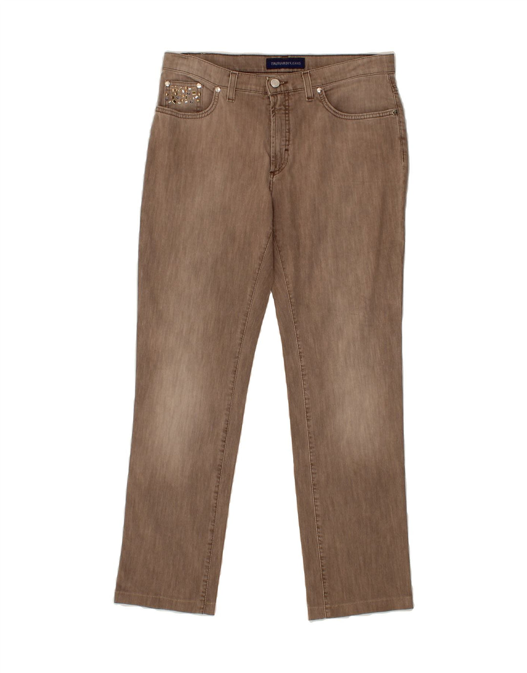 TRUSSARDI Womens Slim Jeans W31 L29  Grey Cotton Vintage Trussardi and Second-Hand Trussardi from Messina Hembry 
