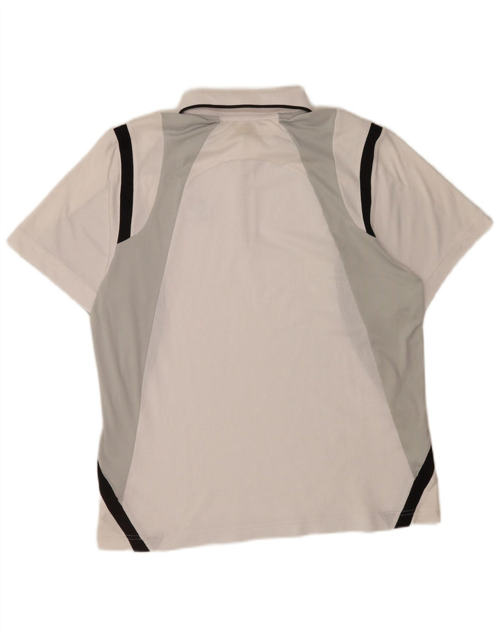 Lotto Herren-Poloshirt, groß, weißes Colourblock-Polyester