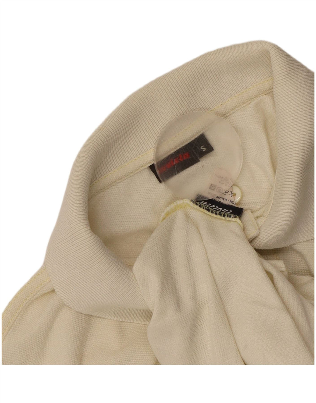 Invicta Herren-Poloshirt, Größe S, cremefarbene Baumwolle
