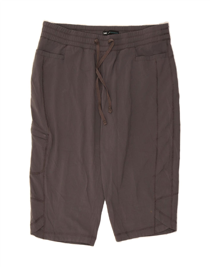LEE Womens Bermuda Sport Shorts UK 14 Large  Grey Vintage Lee and Second-Hand Lee from Messina Hembry 