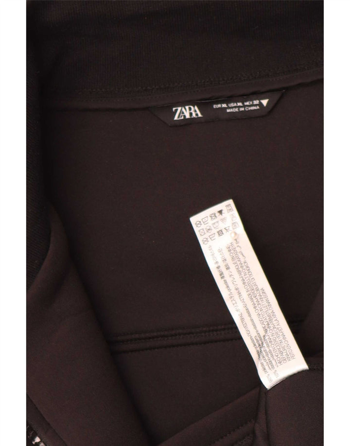 Zara Damen Bomberjacke UK 18 XL Schwarz Polyester